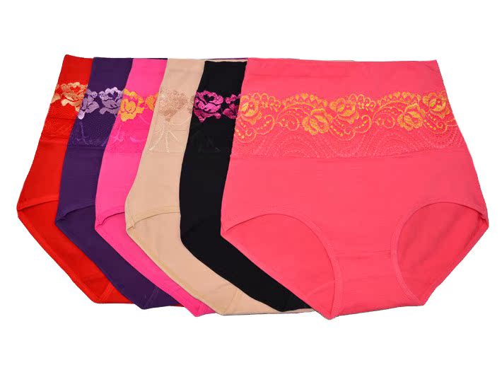 全棉女<em>收腹</em>内裤<em>女士</em>纯棉大码<em>高腰</em>三角裤胖mm