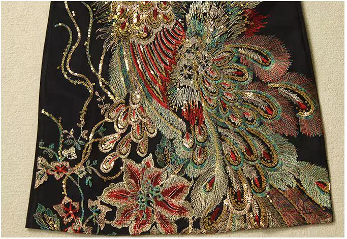 new pattern spring and autumn Women's money Big size ethnic style Dress   Embroidery Self-cultivation High shot Dress Special Offer 78 element