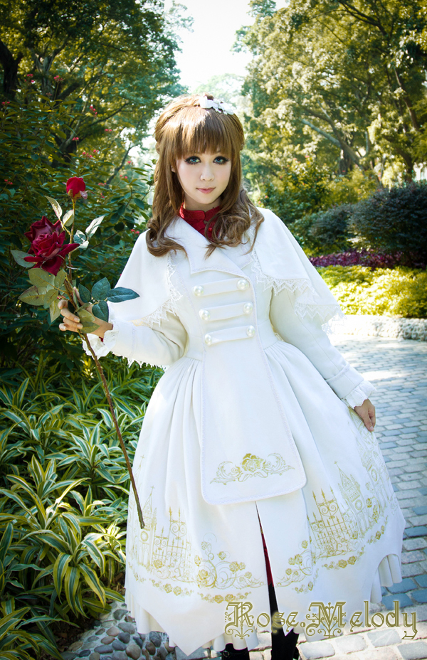 rose melody Dress -- rose sacred palace overcoat