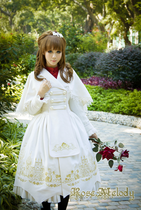 rose melody Dress -- rose sacred palace overcoat