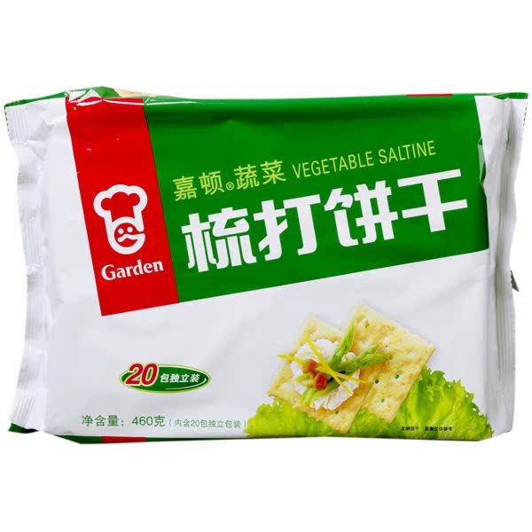 嘉顿蔬菜味梳打饼干20小包460g*12包/箱