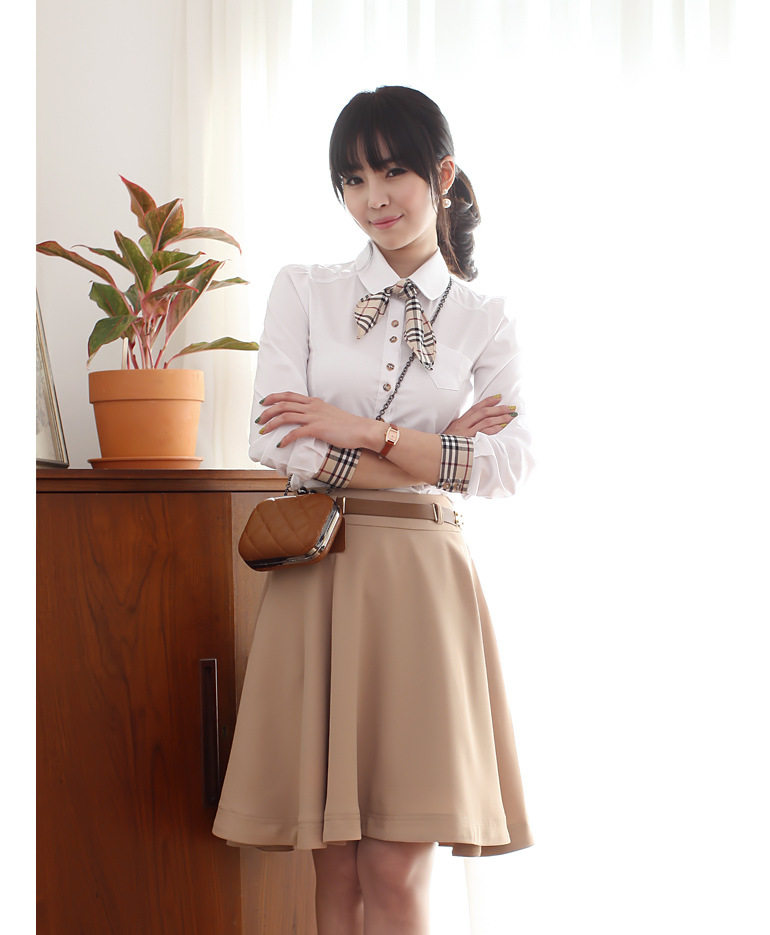 2012<em>秋冬季</em>新款长袖衬衫<em>女上衣</em> 白寸衫 大码职