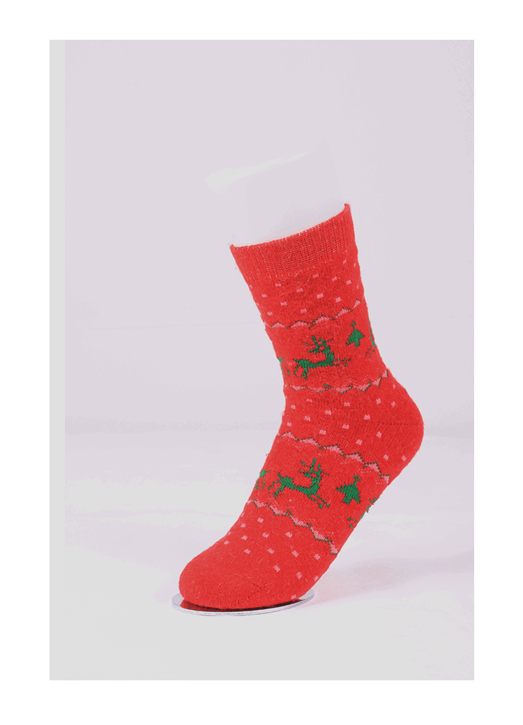 南极人5双盒装加厚保暖中筒兔羊毛袜冬