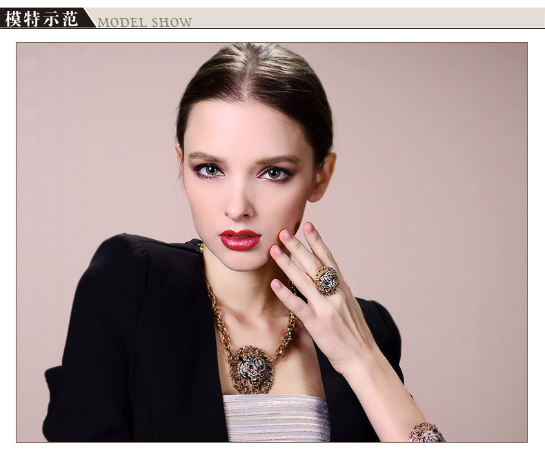 威妮华欧美奢华时尚新款原创女王新宠戒指女霸