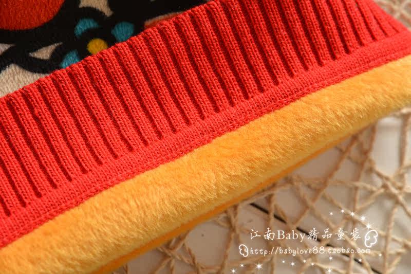 秋冬款儿童宝宝加厚<em>双面绒毛衣</em>男童小童婴儿加