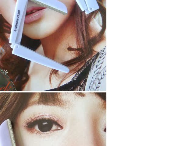 Make up Gadgets -- portable Eyebrow trimming suit ( fold Eyebrow Trimmer + Eyebrow comb suit )