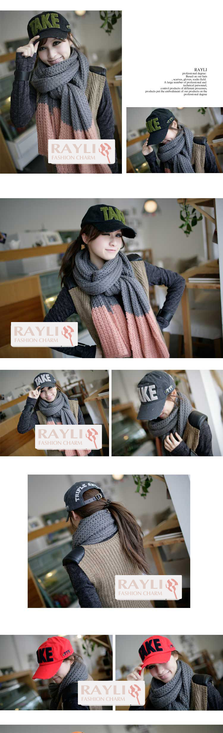 RAYLI Hat woman man spring/summer wave of hip hop fashion Korean leisure TAKE letters authentic baseball cap K5005