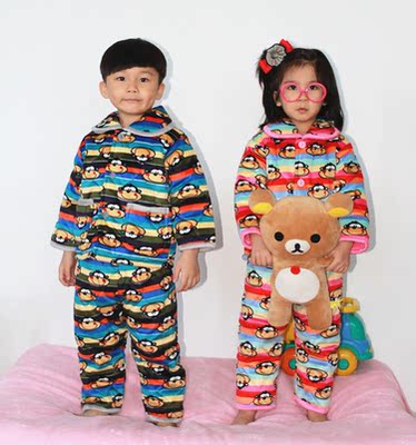 儿童<em>睡衣珊瑚绒</em>特价包邮冬装小孩<em>睡衣</em>加厚女童