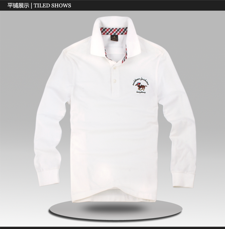 浪登 纯棉男装polo衫长袖T恤2013新款时尚翻领