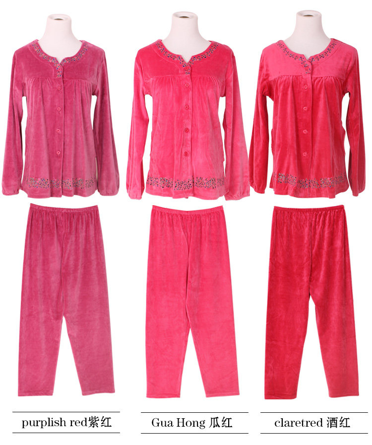 莎倩<em>品牌</em>2013<em>女式睡衣</em>秋冬季新款套装天鹅绒