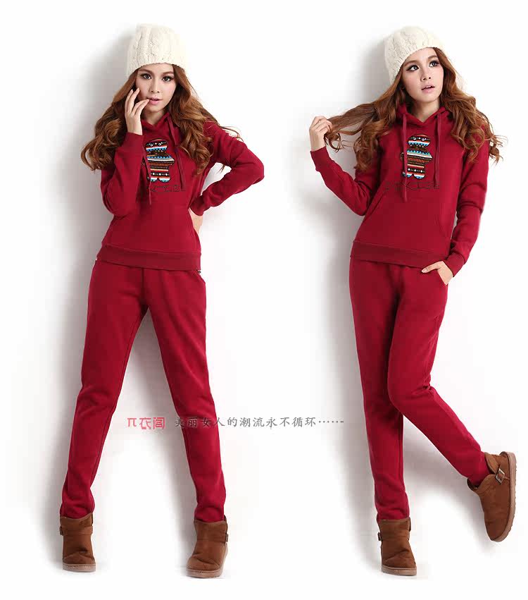 <em>天猫</em> <em>淘宝商城</em>派衣阁大码加厚女士卫衣<em>套装女</em>