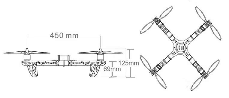 Чертежи рамы квадрокоптера 450