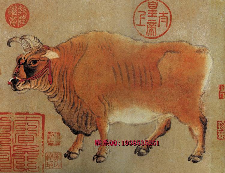 二玄社系列高仿名画 五牛图 北京故宫博物院 中