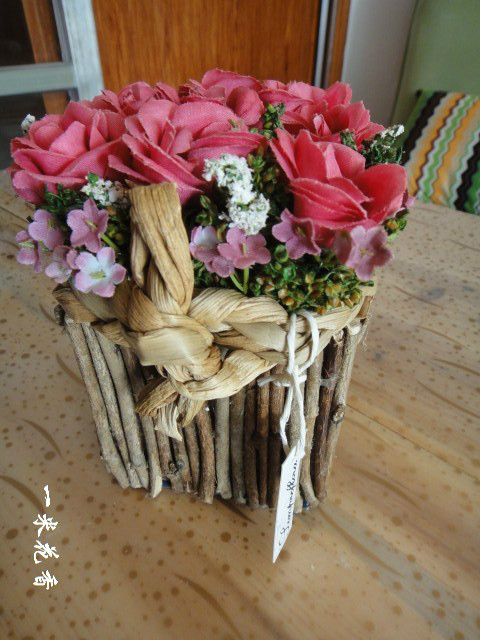 Hoa khô Ogabi Sri Lanka hoa khô, trang trí theo phong cách đồng quê nông thôn, hoa hồng dài chín chín hạnh phúc 3 màu - Hoa nhân tạo / Cây / Trái cây