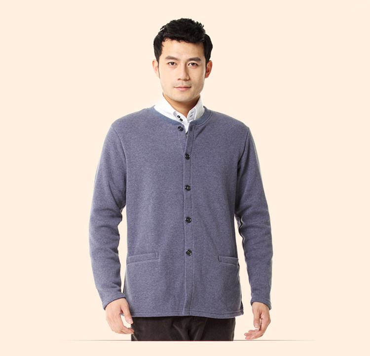 <em>保暖上衣</em>-俞兆林男士保暖<em>开衫</em> 夕阳<em>红</em>加绒加厚