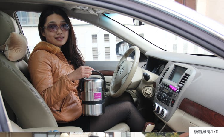 Eslite stainless steel vacuum insulated lunch box multi-layer insulation barrel insulation box seal lunch box bag-mail