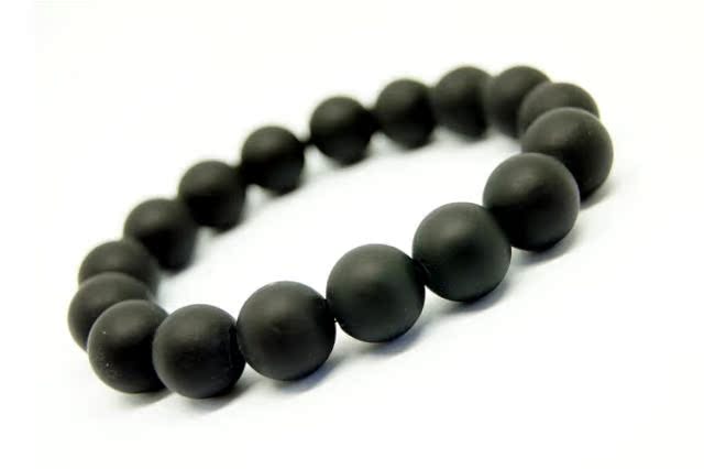 勤奋 正品天然砭石碳酸岩玉水晶保健手链 泗滨