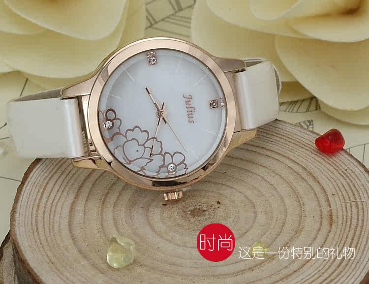聚利时Julius <em>品牌</em>韩国<em>时尚女表</em> 立体矢量表盘 