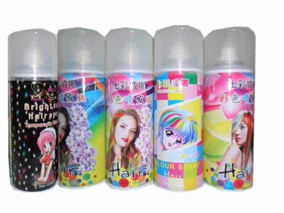 彩喷*彩色<em>喷发胶</em>一次性染发变化<em>头发</em> 喷彩特价