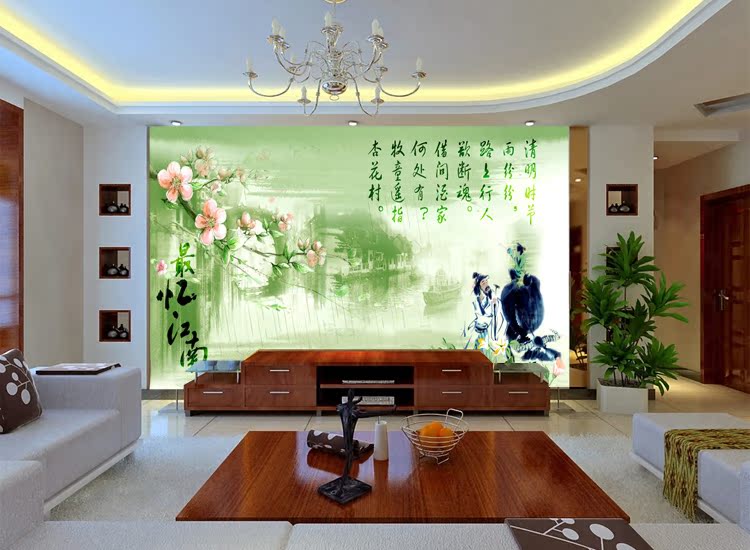 大型壁画 酒店宾馆客厅电视沙发背景墙纸壁纸