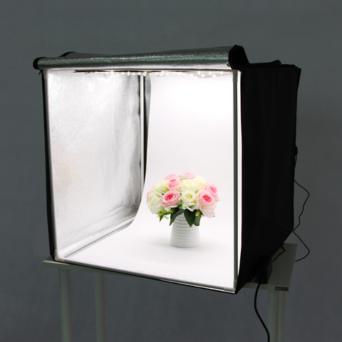 LED摄影棚 柔光箱60cm小型套装专业迷你淘宝拍摄拍照摄影道具