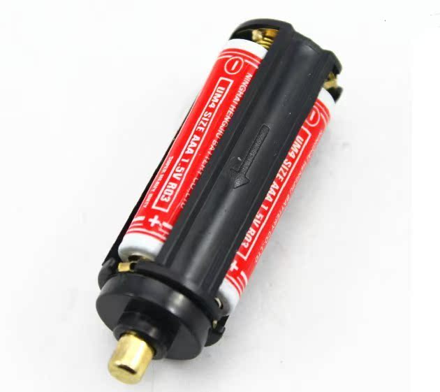 New 4X Black Cylindrical Plastic AAA Battery Holder 18650 Adapter for Flashlight eBay