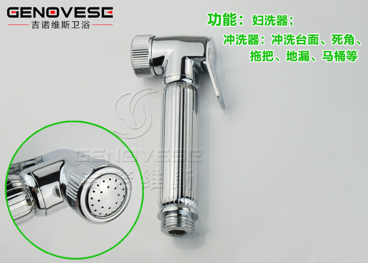 Биде 吉诺维斯 全铜冷热妇洗冲洗器小花洒洁身器二联水龙头带喷枪 Genovese