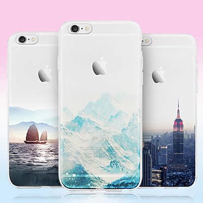 美觉 简约文艺迷雾森林 苹果iPhone 5s 6 plus 原创艺术手机壳