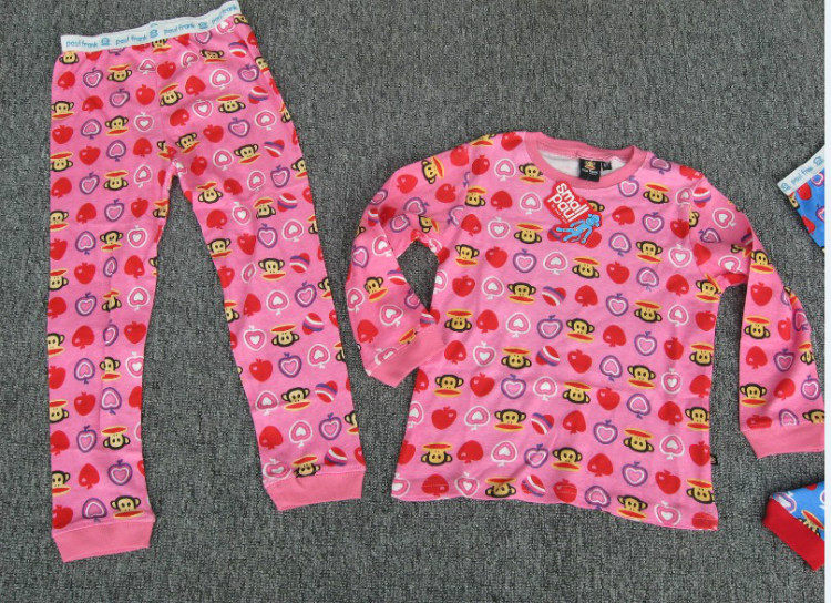 small paul 大卡通猴 <em>儿童长袖内衣内裤</em>套装 PF