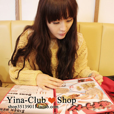 家定制款★asuka韩国气质齐刘海蓬松<em>波浪卷</em>假