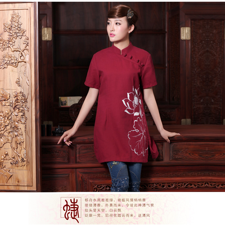 Butterfly Lovers 2015 spring new female Chinese wind improved the detained goods T-shirt cotton mA short-sleeved, Tang with 44,005 figure L pictures, price, brand platters! Elections are good character, the national distribution, so why buy now enjoy more preferential! Health