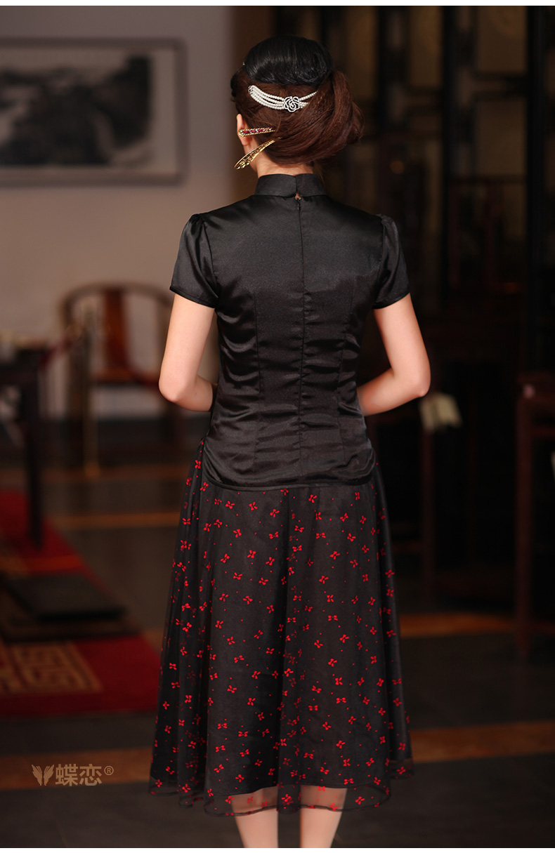 The Butterfly Lovers 2015 Summer new ethnic improved stylish shirt qipao China wind silk Tang dynasty female black S picture, prices, brand platters! The elections are supplied in the national character of distribution, so action, buy now enjoy more preferential! As soon as possible.