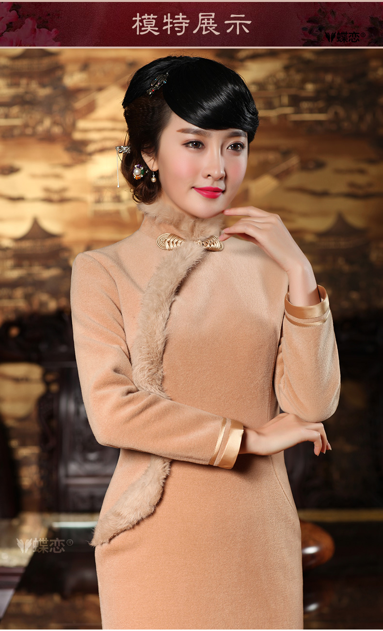 Butterfly Lovers 2015 Autumn New) Tang dynasty retro cheongsam dress improved long long-sleeved wool Fashionable dresses 49142 Tulip - pre-sale 7-10 days XL Photo, prices, brand platters! The elections are supplied in the national character of distribution, so action, buy now enjoy more preferential! As soon as possible.
