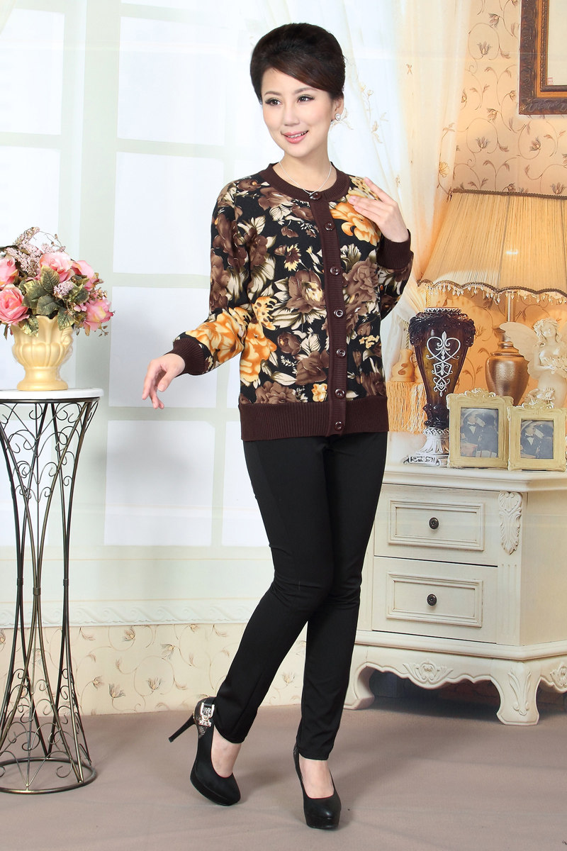 促销2014春季妈妈装<em>中老年</em>女装<em>薄款开衫针织</em>