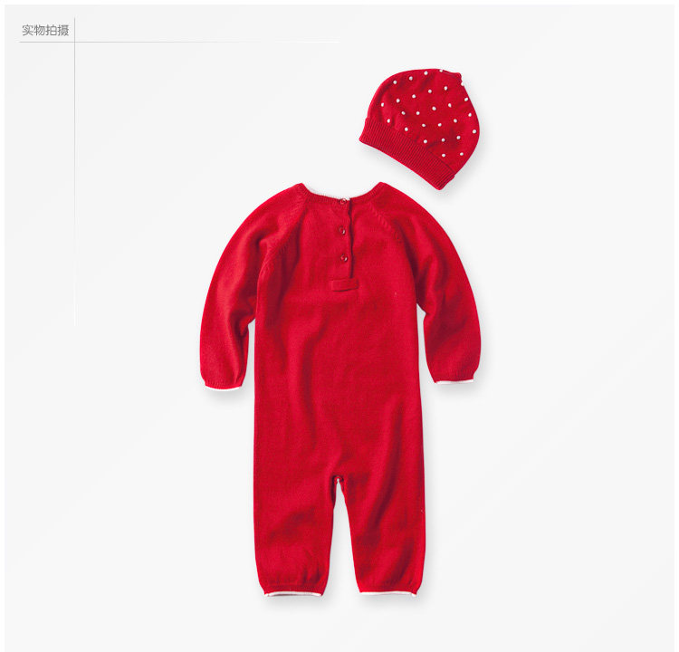 Davebella daiweibeila newborn babies warm cotton cashmere Siamese clothes/baby clothes
