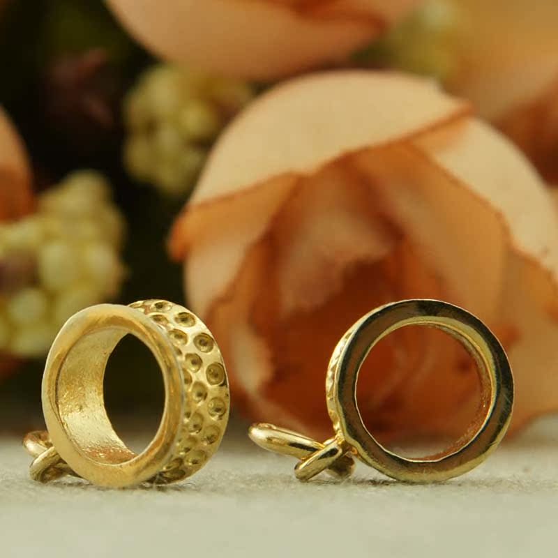 批发采购饰品配件-925银镀金顶针针箍千只眼避