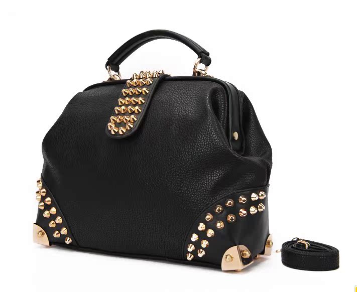 WOMENS FASHION FUNKY PUNK STUDDED HANDBAG SHOULDER BAG eBay