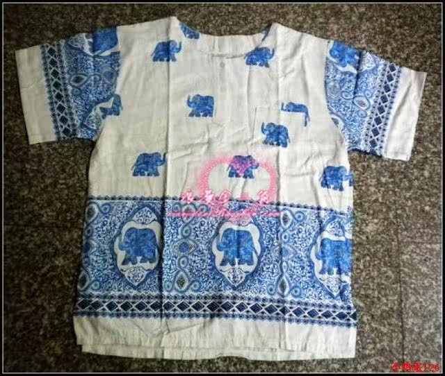 特价59包邮泰国服饰原装棉麻短袖套装<em>男士</em>服