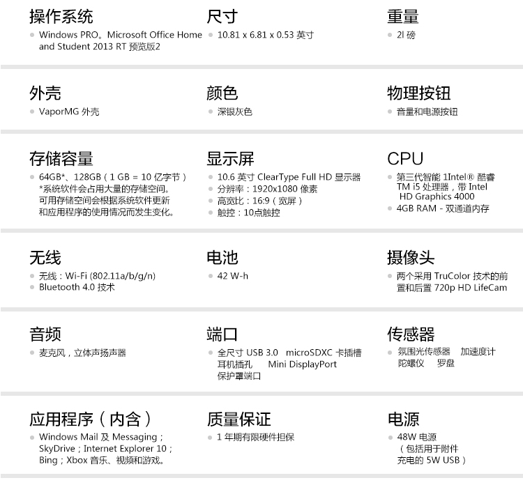 Планшет Microsoft Surface Pro(64g) RT(64G) Планшет Microsoft Surface Pro(64g) RT(64G)