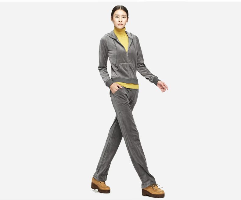 初棉显瘦2014年春秋装女款两件套女装天鹅绒