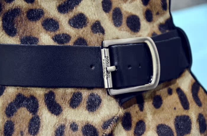 Женские сапоги Leopard конского волоса Женские сапоги Leopard конского волоса