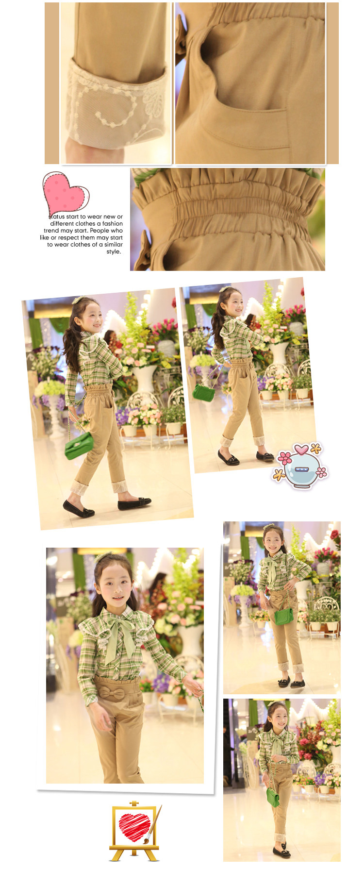 Flute Shakespeare girls packed 2013 spring pants baby children Korean version of Harran lovely pants elastic waist 1