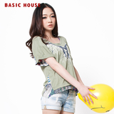 【Basic House夏装】百家好韩版女式拼接T恤 HLTS326A