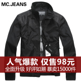 2012 新款春装 夹克 男装外套 薄韩版 立领防水 拼接JK-11B