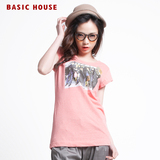 【Basic House夏装】百家好新款勋章图案短袖T恤HLTS322C