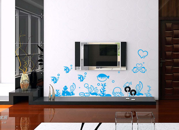 唯美田园风的环保墙贴,简单美观,方便太多了,甲