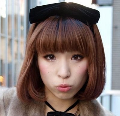 日本街拍美丽刘海改小女孩<em>发型设计</em>头换面_u