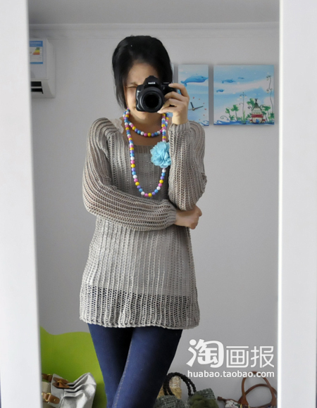 20款淘宝网秋装新款女装倍有范儿针织衫真人