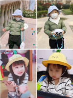 婴儿帽子春秋薄款宝宝防飞沫幼儿帽渔夫夏季遮阳帽防护头隔离遮脸券后8.9元包邮